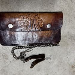Indian bike wallet with chain