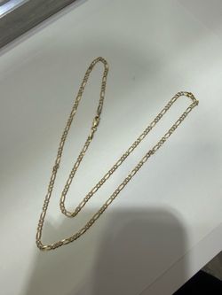 14k 2 tones Figaro link Chain