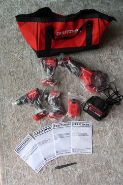 Craftsman Brushless Power Tool Set • New • Impact Driver, Drill, Task Light, Reciprocating Saw, Extra Batteries