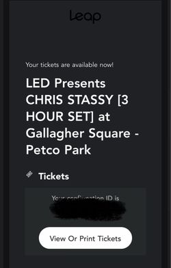 Chris Stassy ticket