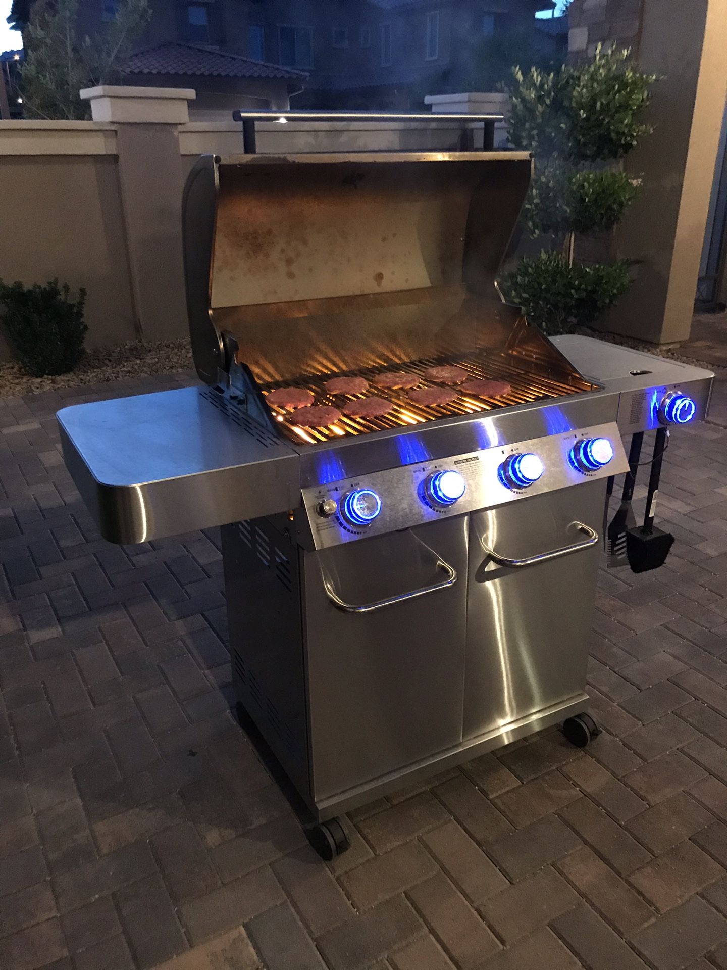 Monument Grills 17842 Stainless Steel 4 Burner Propane Gas Grill with Rotisserie for Sale in Las