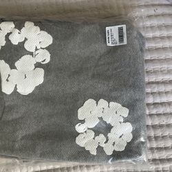 Grey Denim Tear Hoodie Medium/large Available