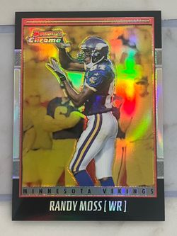 2001 Bowman Chrome Randy Moss Minnesota Vikings #92 Gold Refractor 44/99