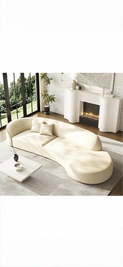 Velvet sofa/couch off-white or cream