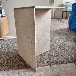 Travertine Stone Side Table