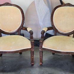 A Pair Of Louis Style Armchairs 