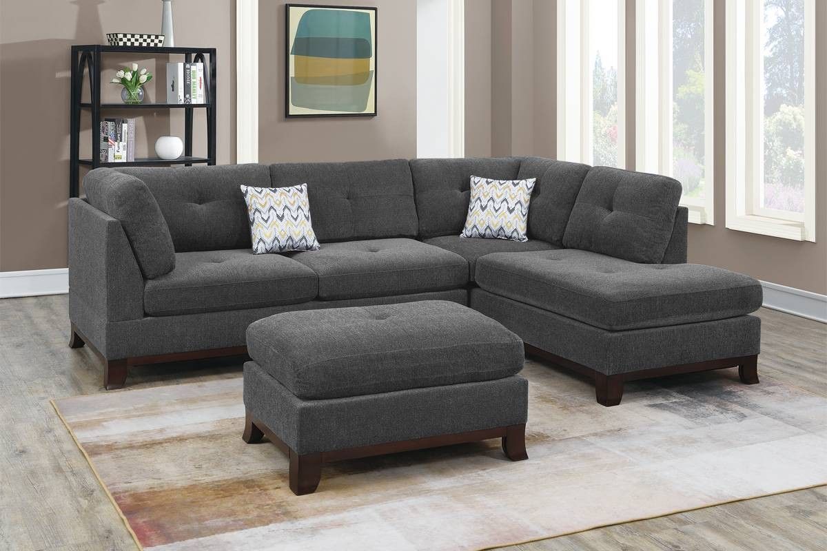 Brand New Ash Grey Sectional Sofa With Ottoman,New Products : American Fashion Style Bags On Sale