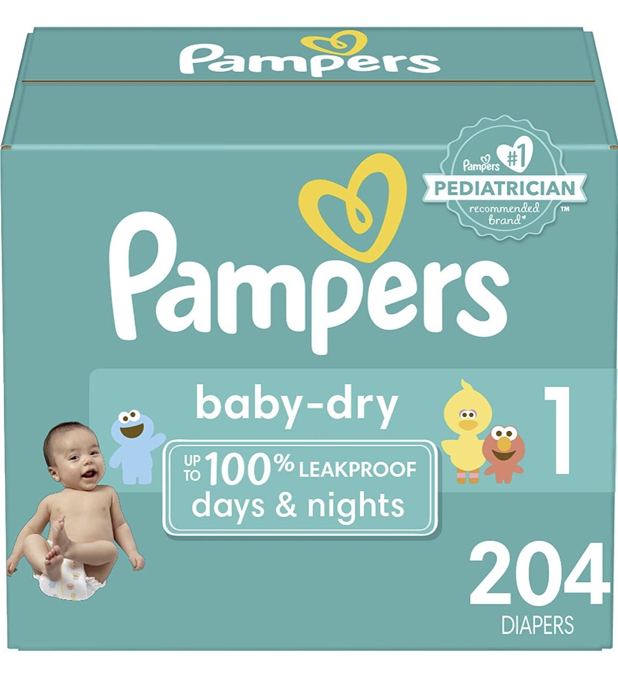 Pampers - 204 Count - Size 1