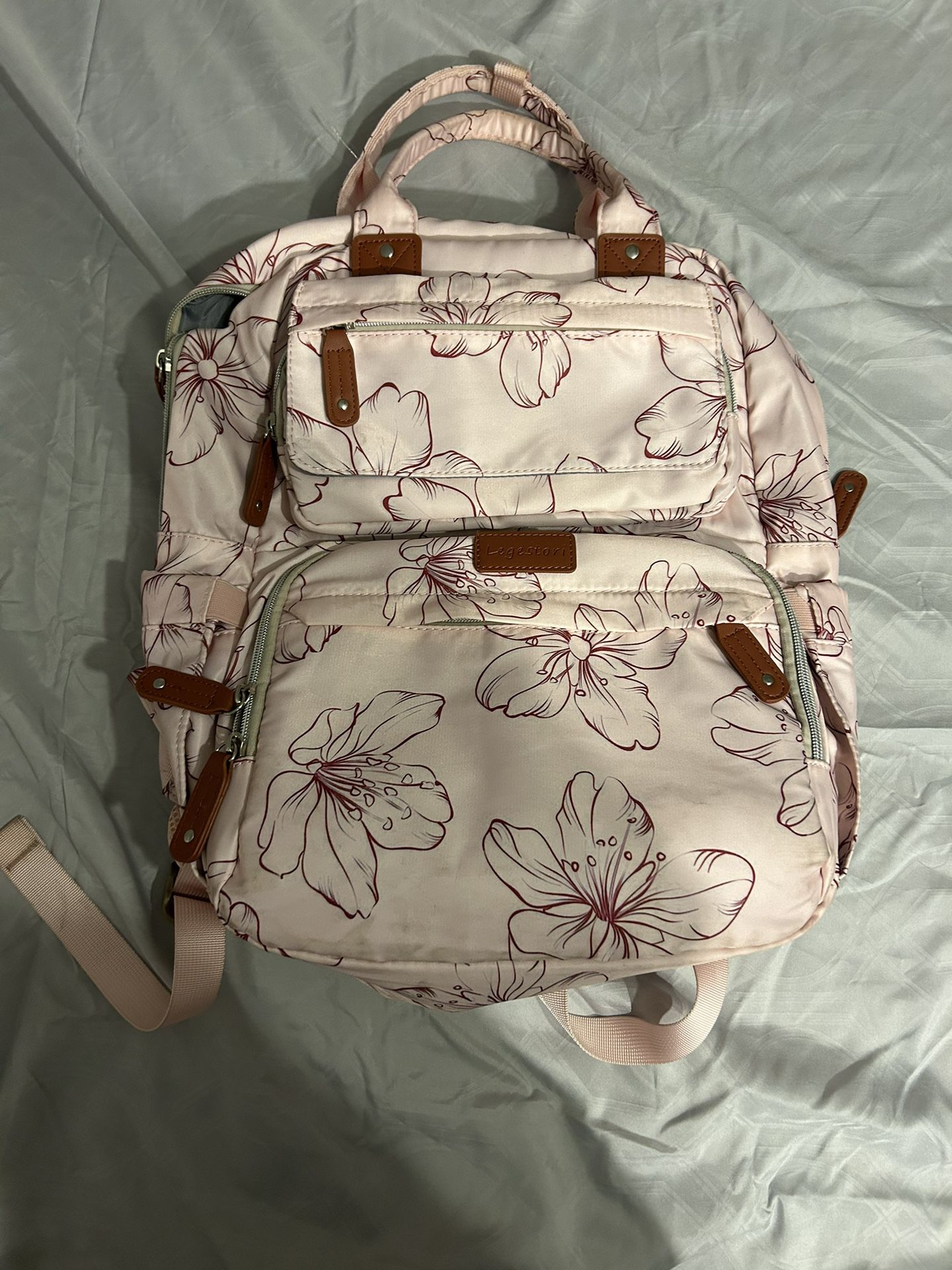 Large Floral Diaper Bag Backpack