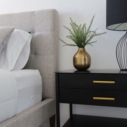 West Elm Metalwork Black Hot Rolled Steel Nightstands • Set of 2