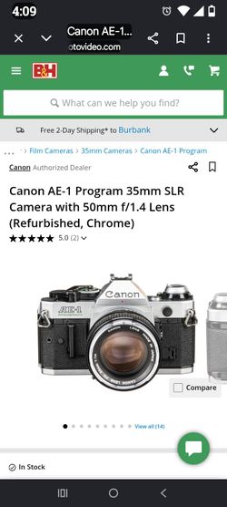 Canon AE-1 Program 35mm SLR Camera