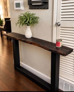 Handcrafted solid-wood console table