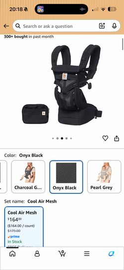 Ergobaby Omni 360 Cool Air Mesh Baby Carrier - Onyx Black