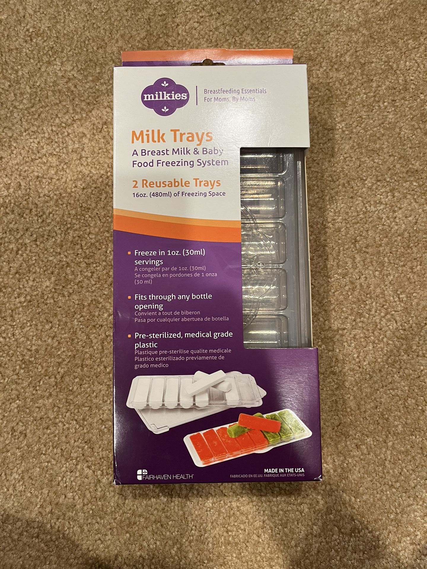 Mothers milk Reusable Freezer tray