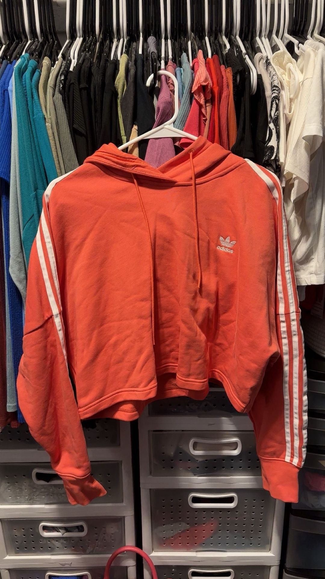 Adidas Cropped Pullover Hoodie