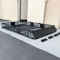 (NEW) $160 Roof Rack Basket w/ Cargo Net, Universal Fit 64x39” Car Top Luggage Carrier 150 LBS max
