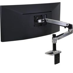 Ergotron – LX Premium Monitor Arm, Single Monitor Desk Mount – fits Flat Curved Ultrawide Computer Monitors up to 34 Inches, 7 to 25 lbs, VESA 75x75mm