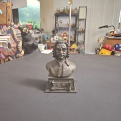 Vintage Miniature Bust Of Famous Composer Johann Sebastian Bach "K's Collection" Classic Music Composer Series 5.5"H x 3.5"W