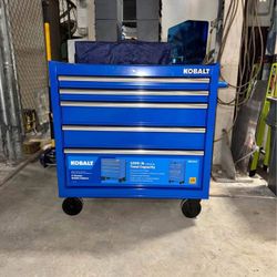 Kobalt 36-in W x 38-in H 5 -Drawer Metal Rolling Tool wCabinet ( Blue )