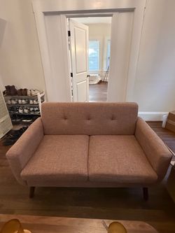 Mid-Century Modern Loveseat Sofa