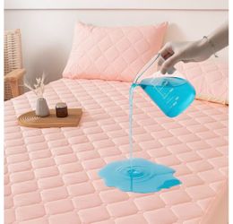 Queen Mattress Protector Waterproof,18" Pocket Set,Pink,3 Pieces