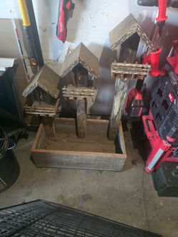Bird house plant stand