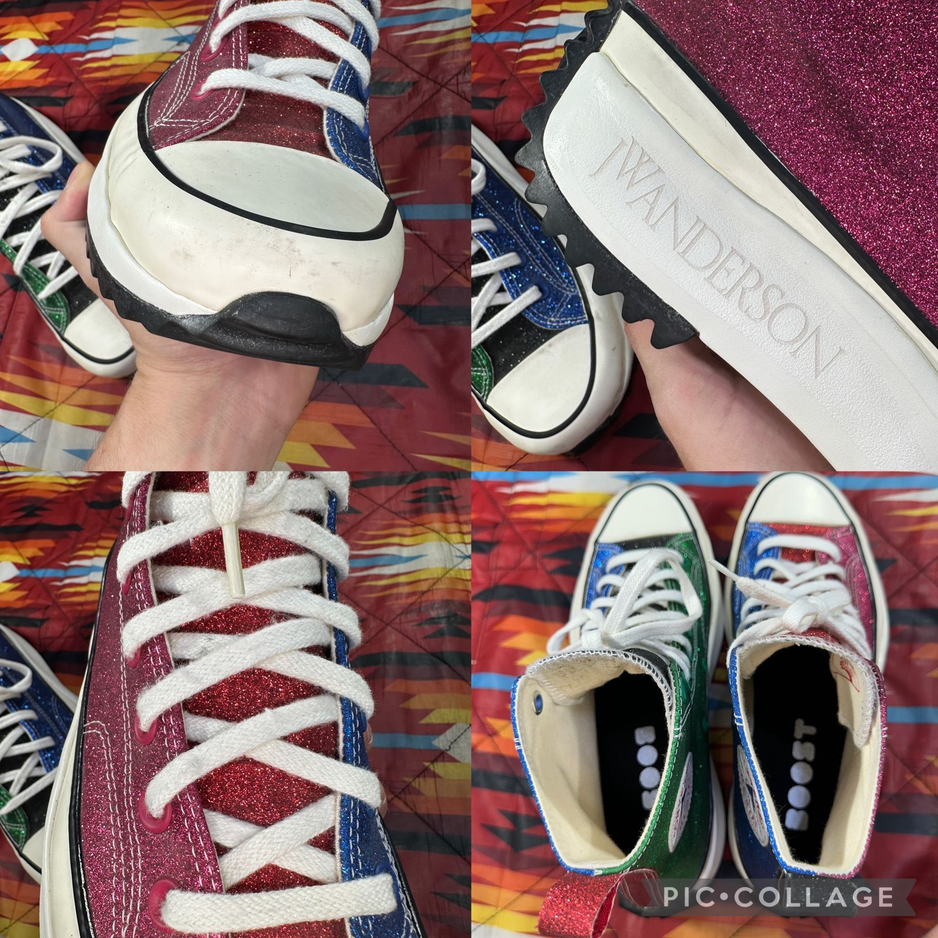 Converse J.W. Anderson Run Star Hike Glitter 164842C Sneakers Mens 