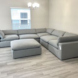Extremely Comfortable Grey Cloud Sectional