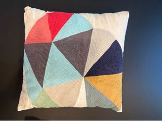 Pair of Coyuchi Throw Pillows 16”x16” Organic Cotton
