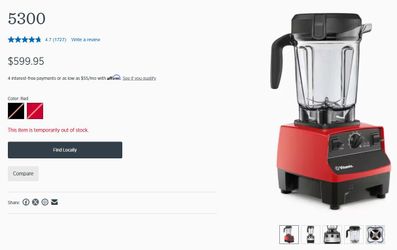Vitamix 5300 Blender, Red