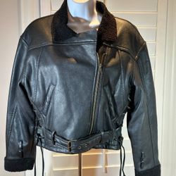 Zara Women’s Faux, Leather Biker Jacket