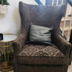 Wingback Chair With Matching Pillow