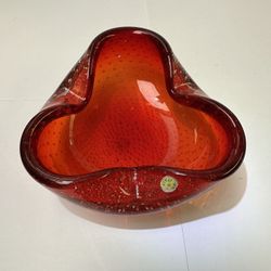Sommerso Murano Glass Bowl by G. Ferro, Italy, 1950s