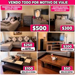 Vendo por motivos viaje, Selling Everything Due to Relocation!