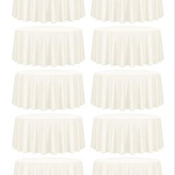 10 Pack 90 Inch Round Tablecloth