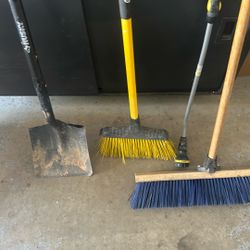 Construction Brooms and Shovel