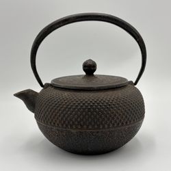 Antique Signed Japanese Tetsubin Iron Tea Kettle Pot Teapot Small