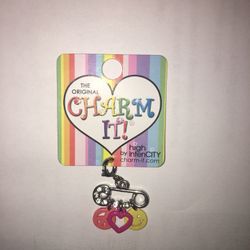 NEW Charm It! Peace Sign, Heart, Smiley Face