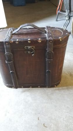 wood and leather decoration box