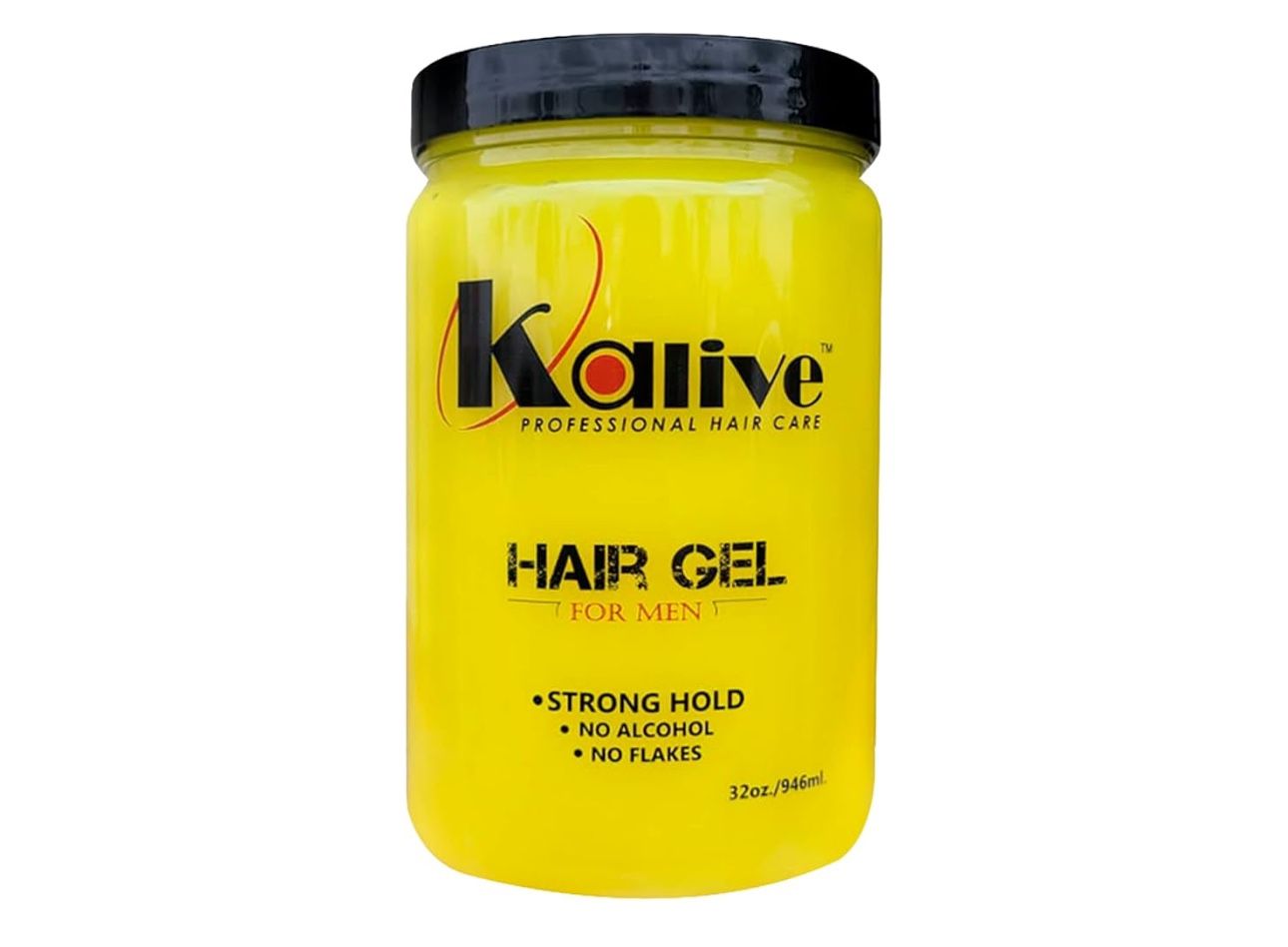  KALIVE Men's Hair Styling Gel 32 oz, Strong-Hold and Light Shine all day, Mens Hair Product fresh scent No Flaking or Alcohol