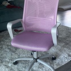 Pink Swivel Adjustable Chair