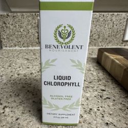 Benevolent Nourishment Liquid Chlorophyll Minty Herbal Supplement 4/2027 2 oz.
