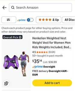 HENKELION weighted vest 12lb purple