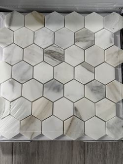 Calacatta Hexagon Marble Mosaic