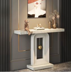 Modern Console Table Contemporary Entryway Table Faux Marble Sofa Table