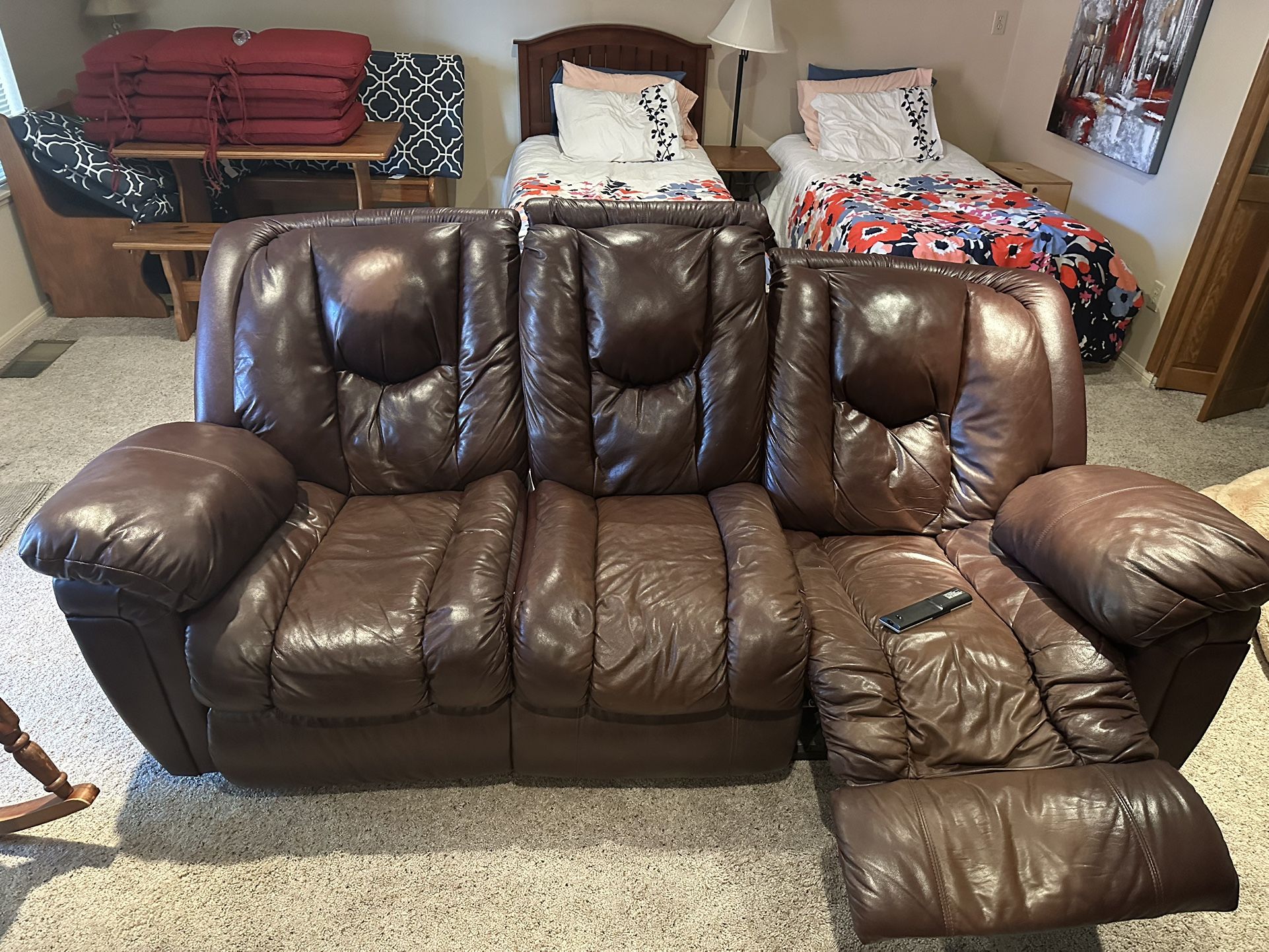 FREE Leather recliner Couch