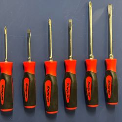 Snap-on Tools 6 pc Combination Instinct® Soft Grip Screwdriver Set (Red)