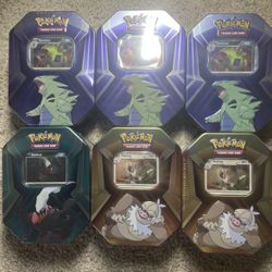 Pokémon TCG Triple Whammy Tyranitar, Darkrai, Slaking Tins (6x) SEALED *NEW* Cases