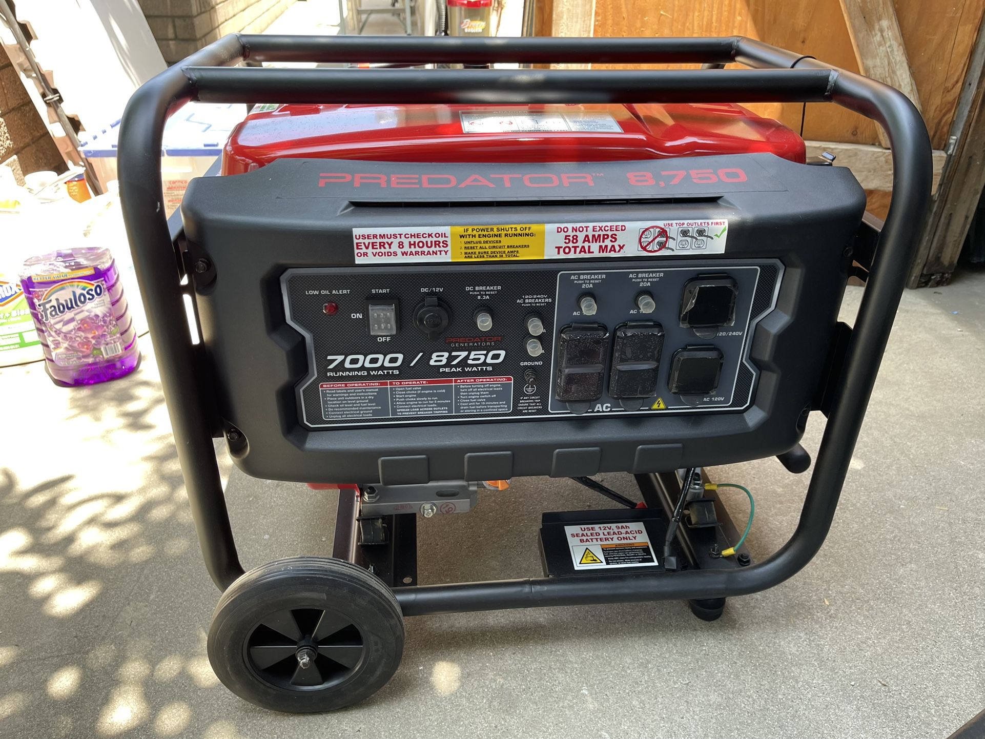 Predator 8750 Gas Powered Generator