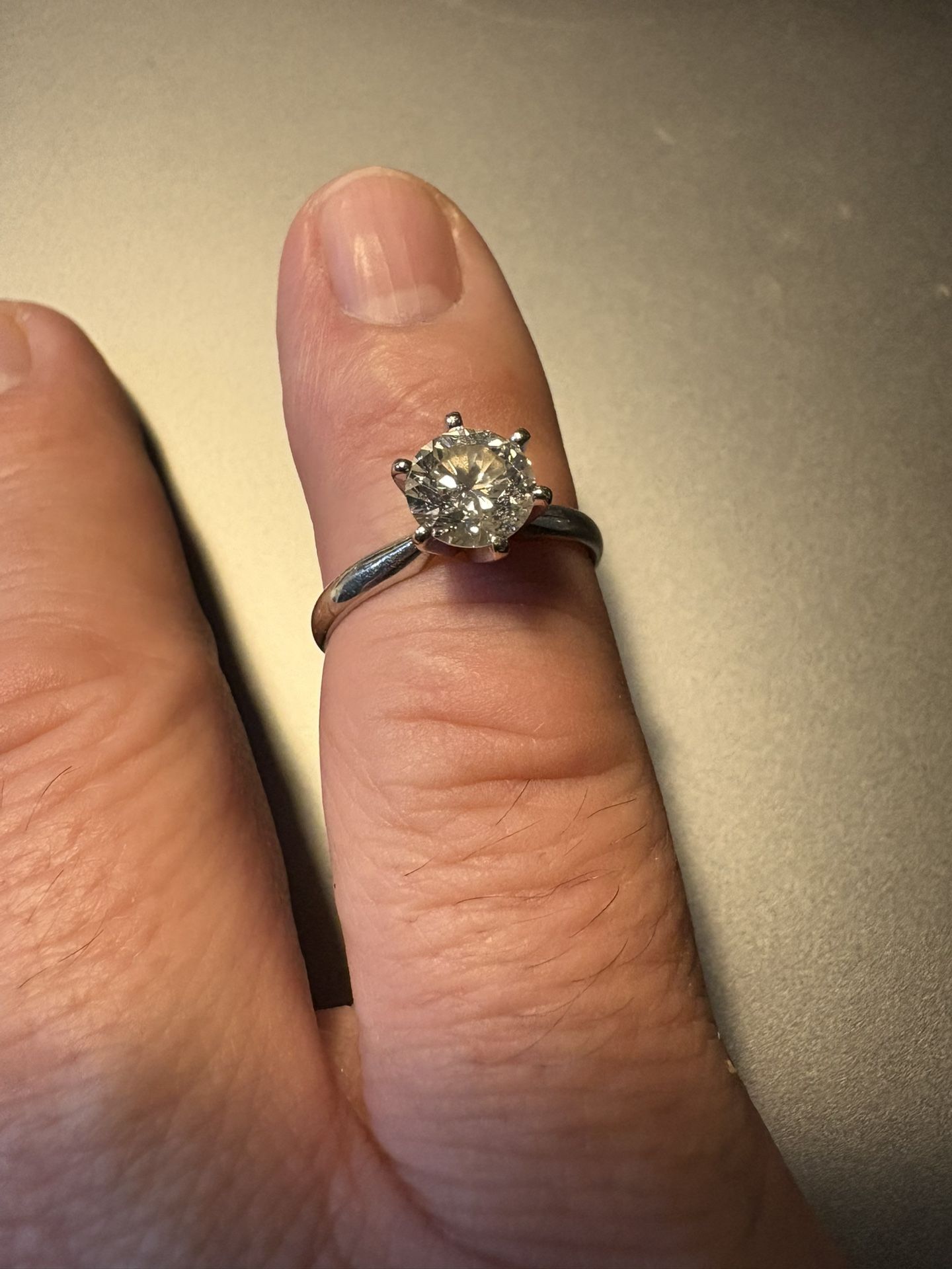 1 Natural Diamond…14 Karat White Gold Solitaire